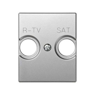 Tapa para toma R-TV+SAT aluminio Simon 82 Centralizaciones