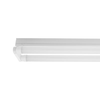 Regleta ARGOS LED de color blanco, portalámparas G13 para 2 lámparas ECTUBE LED 1200mm para alumbrado de interiores.