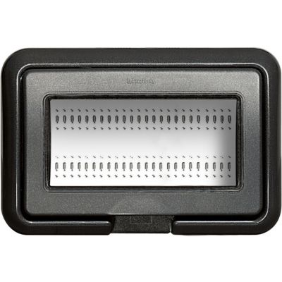Tapa Idrobox con IP55 Antracita - 4 módulos - Para Livinglight y Luna
