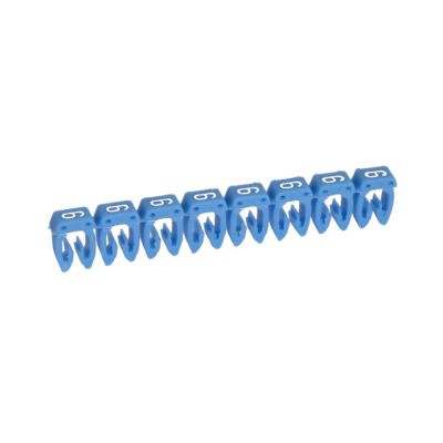 Etiqueta CAB 3 para cableado de 1,5 a 2,5mm² - cifra 6 - azul