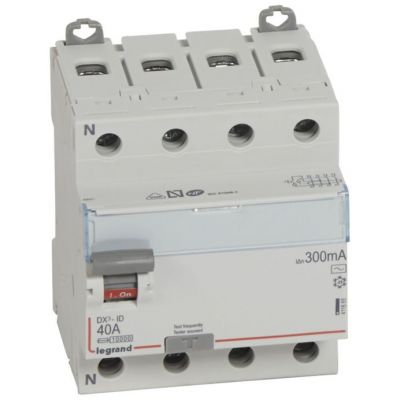 Interruptor diferencial DX³ - 4P- 400V~- 40A - tipo AC - 300mA - 4 módulos