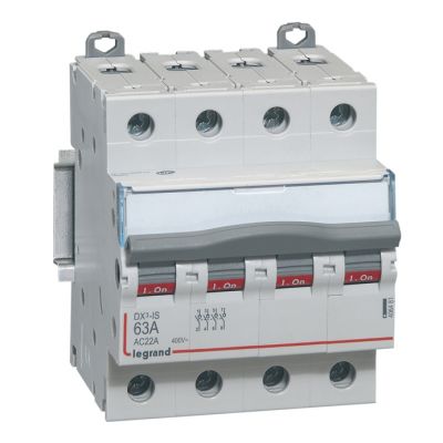 Interruptor seccionador DX³ -IS - 4P - 400 V~ - 63A - 4 módulos