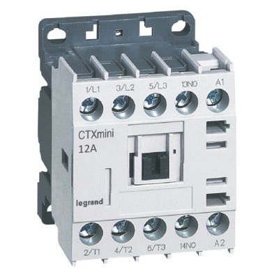 Minicontactor CTX³ 3P 12A + contacto auxiliar 1NA -230 V~