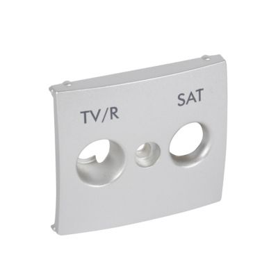 Frontal de acabado universal TV/R-SAT Valena - para bases de televisión estándar de mercado - Aluminio