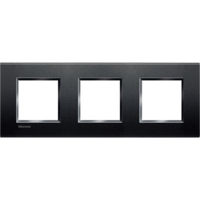 Placa embellecedora Livinglight de color Antracita - 2 x 3 módulos