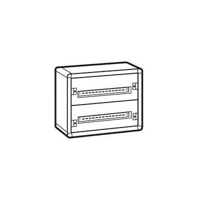 Caja distribución metálica XL³ 160 - totalmente modular - 2 filas de 24 módulos