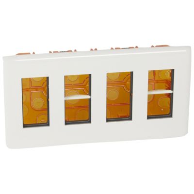 Caja de puesto de trabajo empotrado Mosaic - para 4x4 módulos - Blanco