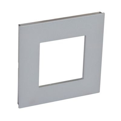 Placa embellecedora Valena Next de 1 elemento de color aluminio