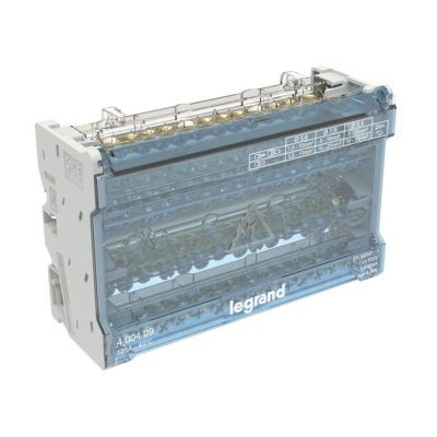 Repartidor modular de barras escalonadas - 4 Polos - 125A - 14 salidas - 8 módulos
