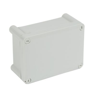 Caja Plexo IP55 IK07, rectangular, de 155x110x80mm. Sin entradas. Color gris