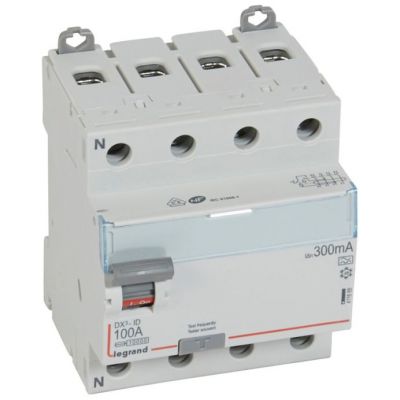 Interruptor diferencial DX³ - 4P- 400V~- 100A - tipo A - 300mA - 4 módulos