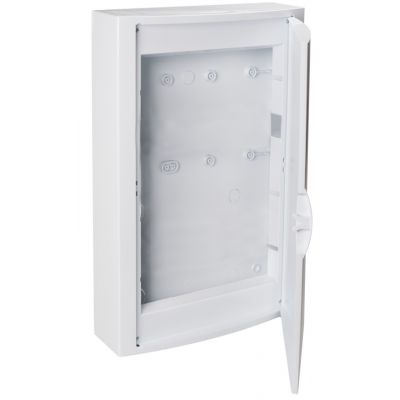 Caja de conexión superficie. De 360 x 540 mm. Con  marco y puerta. Color blanco.