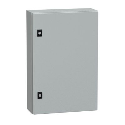 Spacial CRN con puerta ciega sin placa de montaje Alt600xAnch400xProf150; IP66; IK10; RAL7035