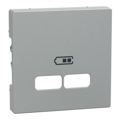 Tapa cargador USB 2,1A elegance Aluminio