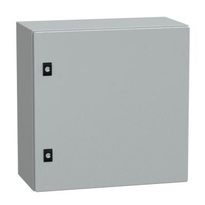 Spacial CRN con puerta ciega sin placa de montaje . Alt500xAnch500xProf250; IP66; IK10; RAL7035