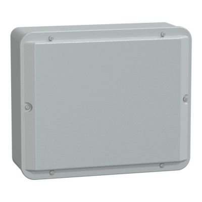Caja industrial metálica - tapa baja- Alt307xAnch257xProf116 - IP55 - gris RAL 7035