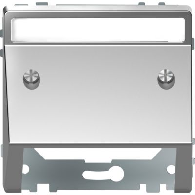 Inclined outlet with labeling field, stainless steel, system design