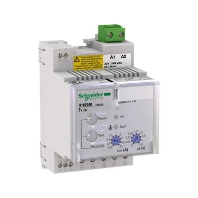 residual current monitoring relay, Vigirex RH99M, 30 mA to 30 A, 220 VAC to 240 VAC 50/60 Hz, automatic reset