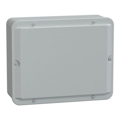 Caja industrial metálica - tapa baja- Alt256xAnch206xProf93 - IP55 - gris RAL 7035