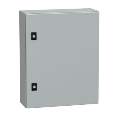 Spacial CRN con puerta ciega sin placa de montaje Alt500xAnch400xProf150; IP66; IK10; RAL7035