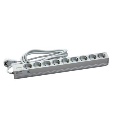 Actassi - 1U power distribution rail - 9 sockets 19P VDE