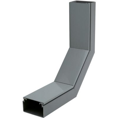 Polinorma - 90° internal riser with cover - 100x200 mm - grey