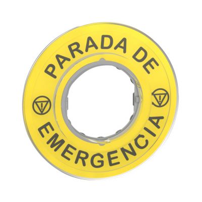 ETIQUETA PARADA EMERGENCIA 3D