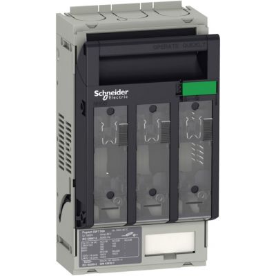 fuse switch disconnector, Fupact ISFT160, 160 A, DIN NH00, 3 poles, backplate mounting, M8 terminals