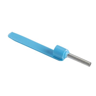ponteira simples com porta-referências – tamanho médio – 0,75 mm² - azul