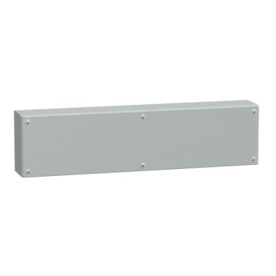 Metal industrial box plain door H200xW800xD120 IP66 IK10 RAL 7035