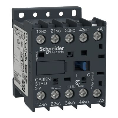 Contactor auxiliar TeSys CA3K - 3NA+1NF 24VCC