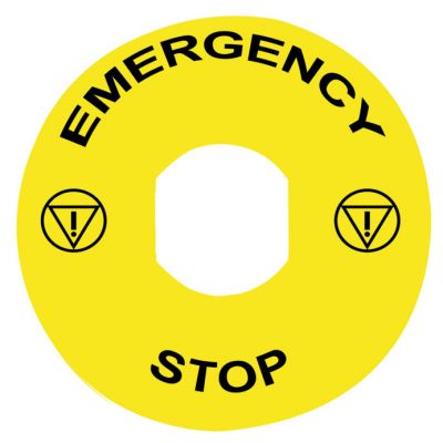Etiqueta emergenciagency stop 90mm.
