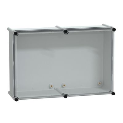 PLS box, polyester rear, transparent PC cover IP65 36x54x18cm ((*))