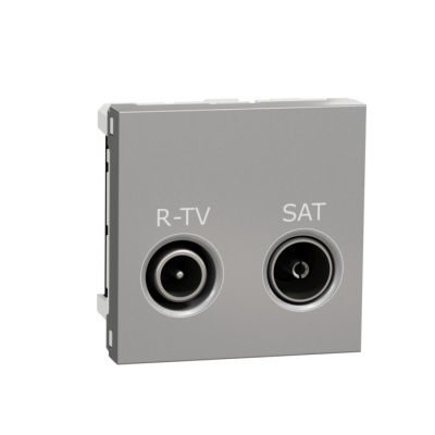 New Unica Toma R-TV/SAT Serie final Aluminio