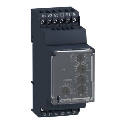 Zelio Control - Relé de control de corriente monofásico modular, 5 a, 2 nanc, 0,15...15 a, 24...240 v ca/cc
