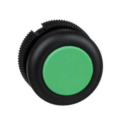Cabeza redonda para pulsador - retorno por resorte - xac-a - verde - con capuchón