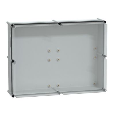 PLS box, polyester rear, transparent PC cover IP65 54x72x23cm ((*))