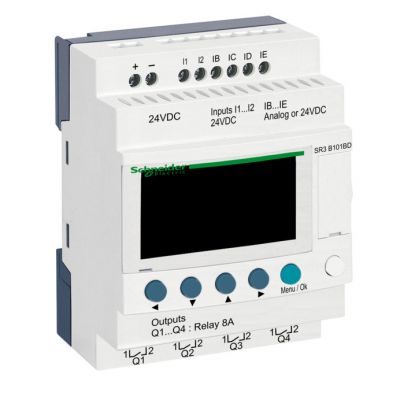 Zelio Logic - Relé programable modular zelio logic - 10 e s - 24 v cc - reloj - pantalla