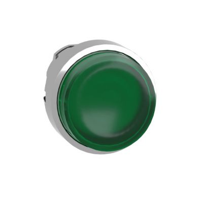Cabeza pulsador  luminoso saliente retorno verde led