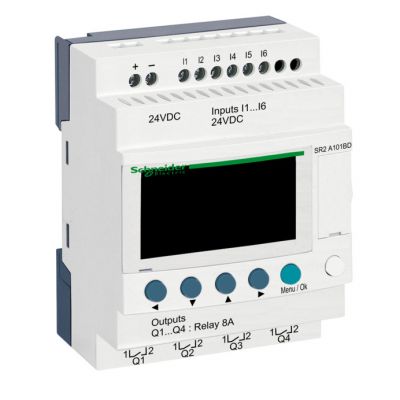 Zelio Logic - Relé programable compacto zelio logic - 10 e s - 24 v cc - sin reloj - pantalla