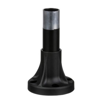 Harmony XVB - Base de fijación para la columna luminosa modular, plástico, ø70, tubo con soporte de aluminio negro de 80mm  + placa de fijación negra