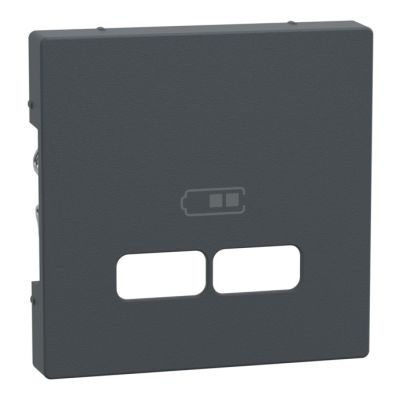 Tapa cargador USB 2,1A elegance Antracit