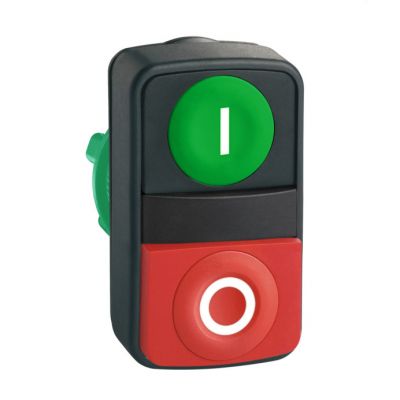 Cabeza pulsador   doble lum  verde-rojo  rs ip66