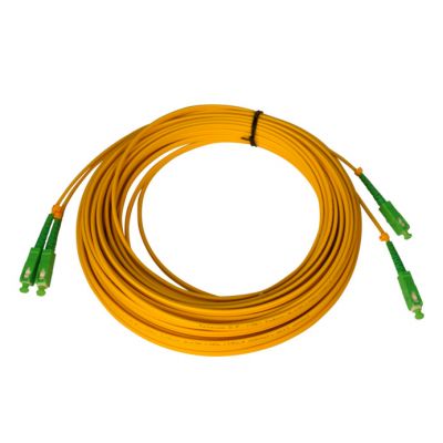 Latiguillo duplex de fibra óptica preconectorizado SC/APC, monomodo (SM), LSFH y Euroclase Dca de interior - 15m