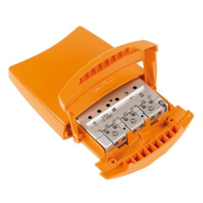 Amplificador de mástil Serie FImix (4 salidas) 2 entradas: UHF/VHFmix-FImix - Color naranja