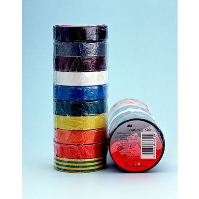 3M™ Temflex™ 1500 Cinta PVC Color Rainbow 15mm x 10m