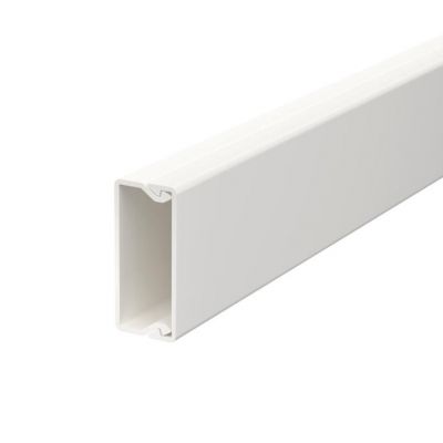 Canal para pared y techo con banda adhesiva 20x20x2000, PVC, blanco puro, 9010