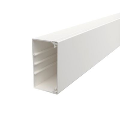 Canal para pared y techo con perforaciónes en la base 60x110x2000, PVC, blanco puro, 9010