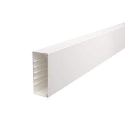 Canal para pared y techo con perforaciónes en la base 60x150x2000, PVC, blanco puro, 9010