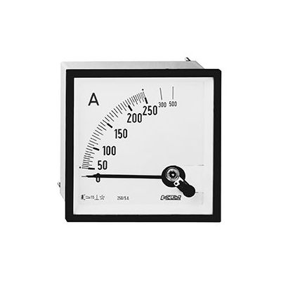 Amperímetro para medida en corriente alterna, hierro móvil, panel 48x48